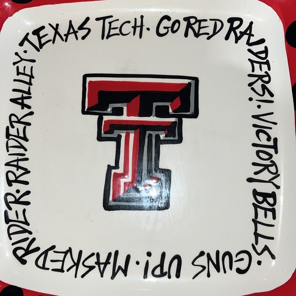 Texas Tech Red Raiders party platter ceramic - Picture 2 of 5